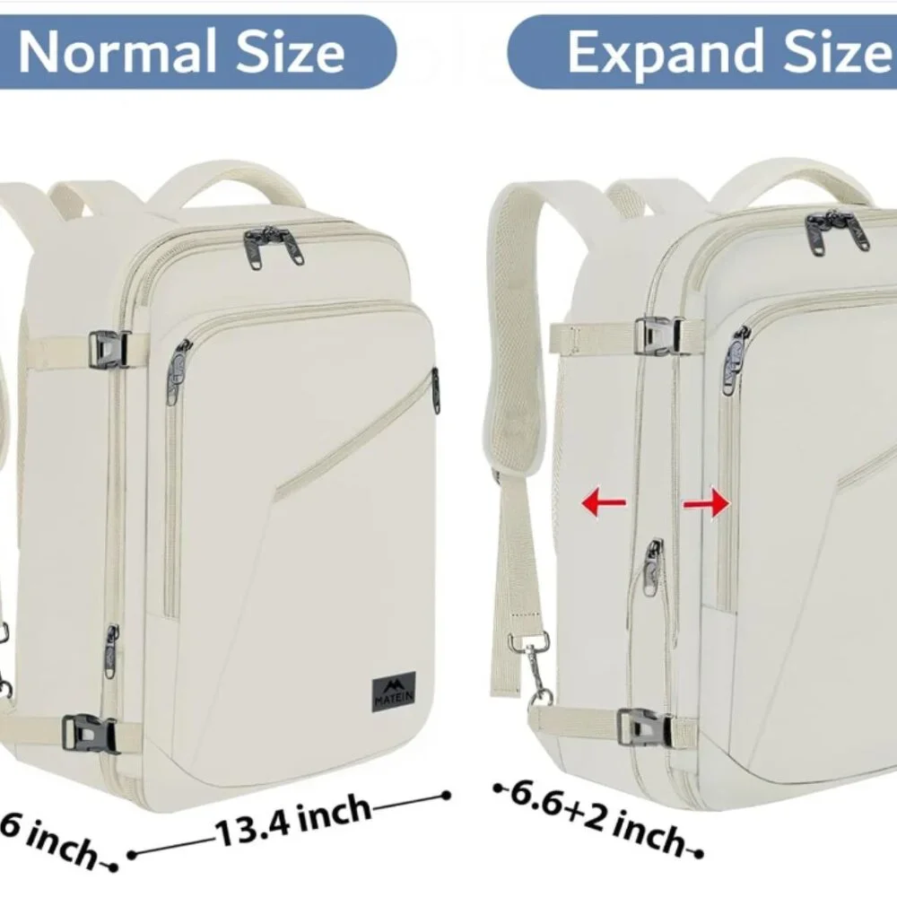 MATEIN Large Travel Backpack β 45L Expandable Carry-On - Picture 9 of 11